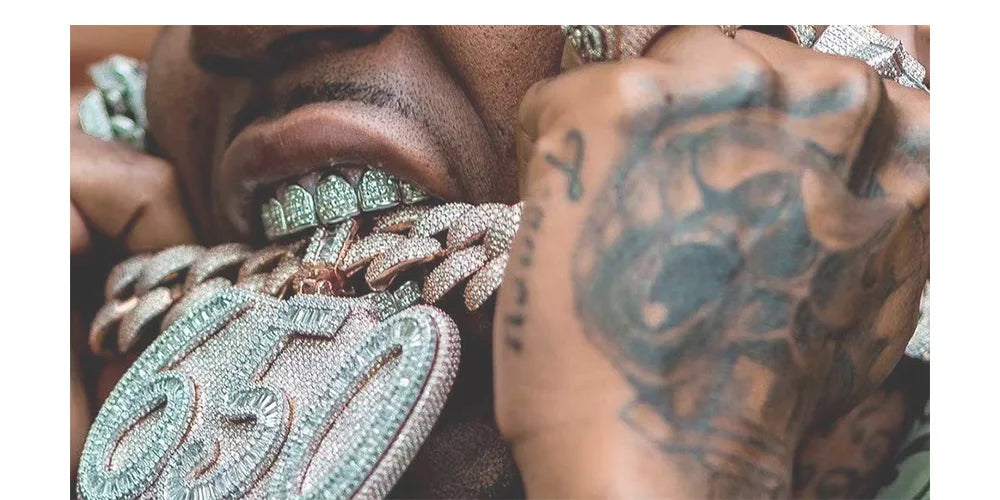 RACHELZ Hip Hop Long Stick Vertical Bar CZ Stone Teeth Grillz Zircon Tooth Caps Decor For Women Men Jewelry Gift