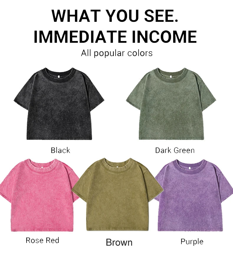 Slim Washed Women Fashion Soft Cotton T- ShirtS Casual Sport Short Sleeve Cool Retro Clothing Female