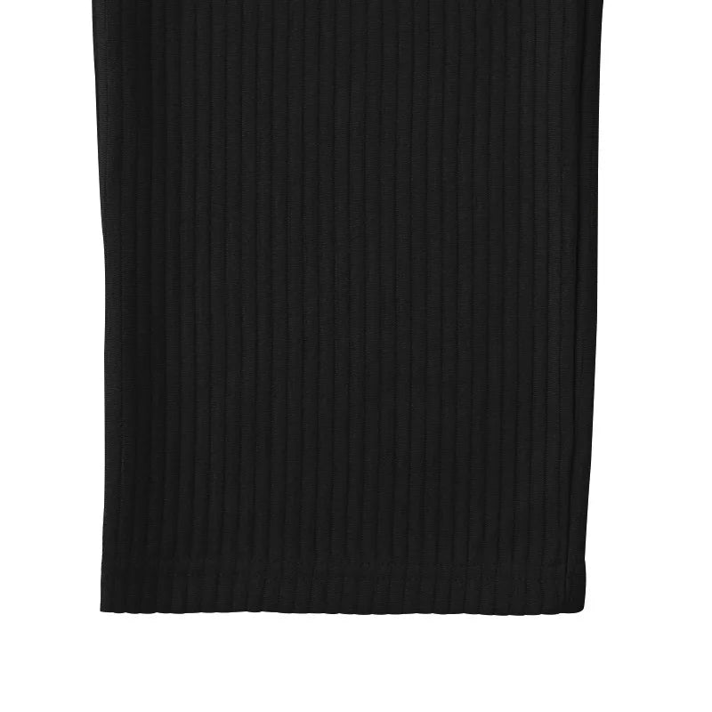 Men's Casual High-Waist Wide-Leg Pants – Loose Fit, Striped, Straight-Leg, Spring & Autumn Style