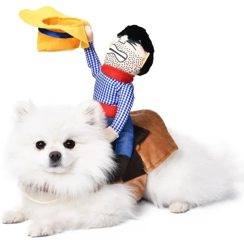 Halloween Stuffed-Body Pet Costume with Wig Hat