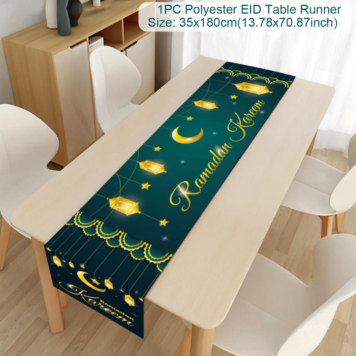 Ramadan Decoration Table Runner EID Mubarak Decor 2025 Home Tablecloth Ramadan Kareem Islamic Muslim Party Eid Al-Fitr Gifts