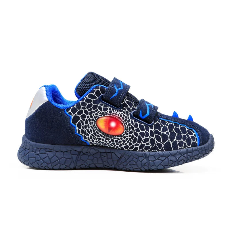 Kids LED Light-Up Sneakers - Boys 3-6Y, Flashing Glowing Sports Shoes for Spring & Autumn, Casual Running Footwear