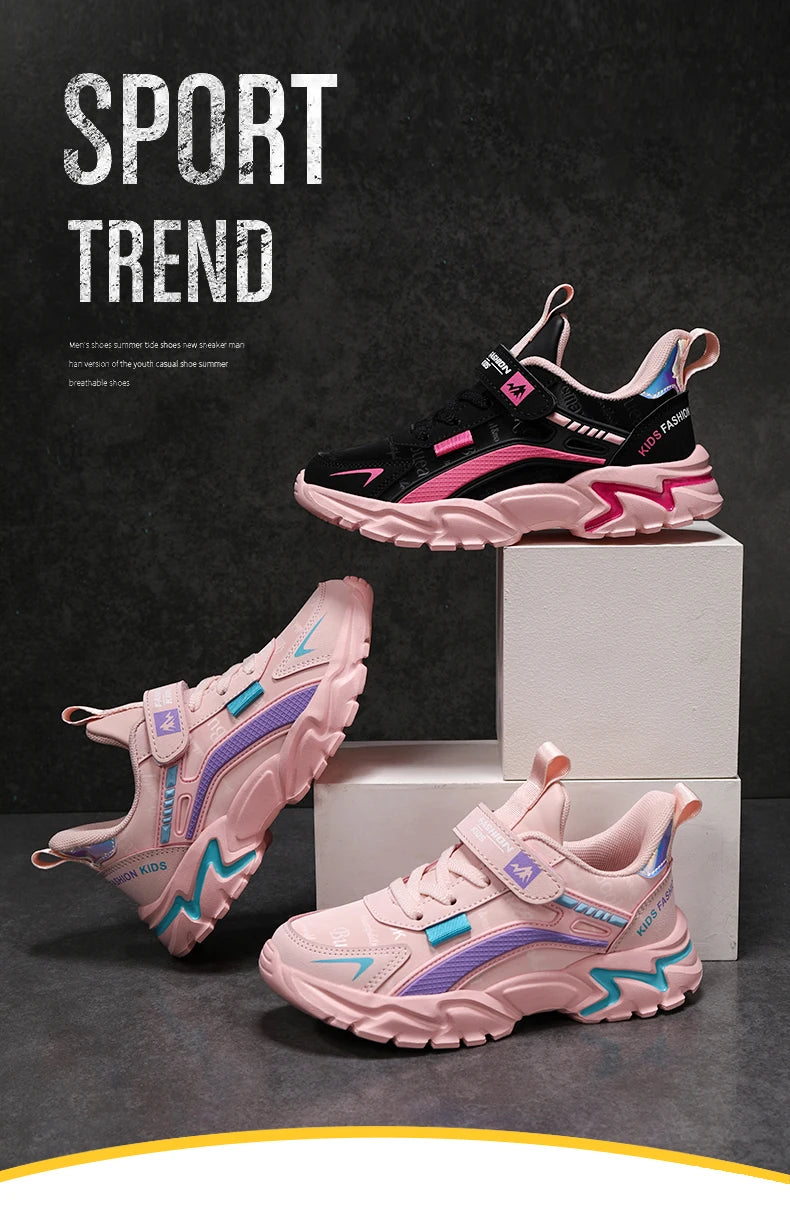 Princess Casual Sneaker Soft Comfortable Waterproof Anti-Slippery Kids Girl Trend Sport Shoes