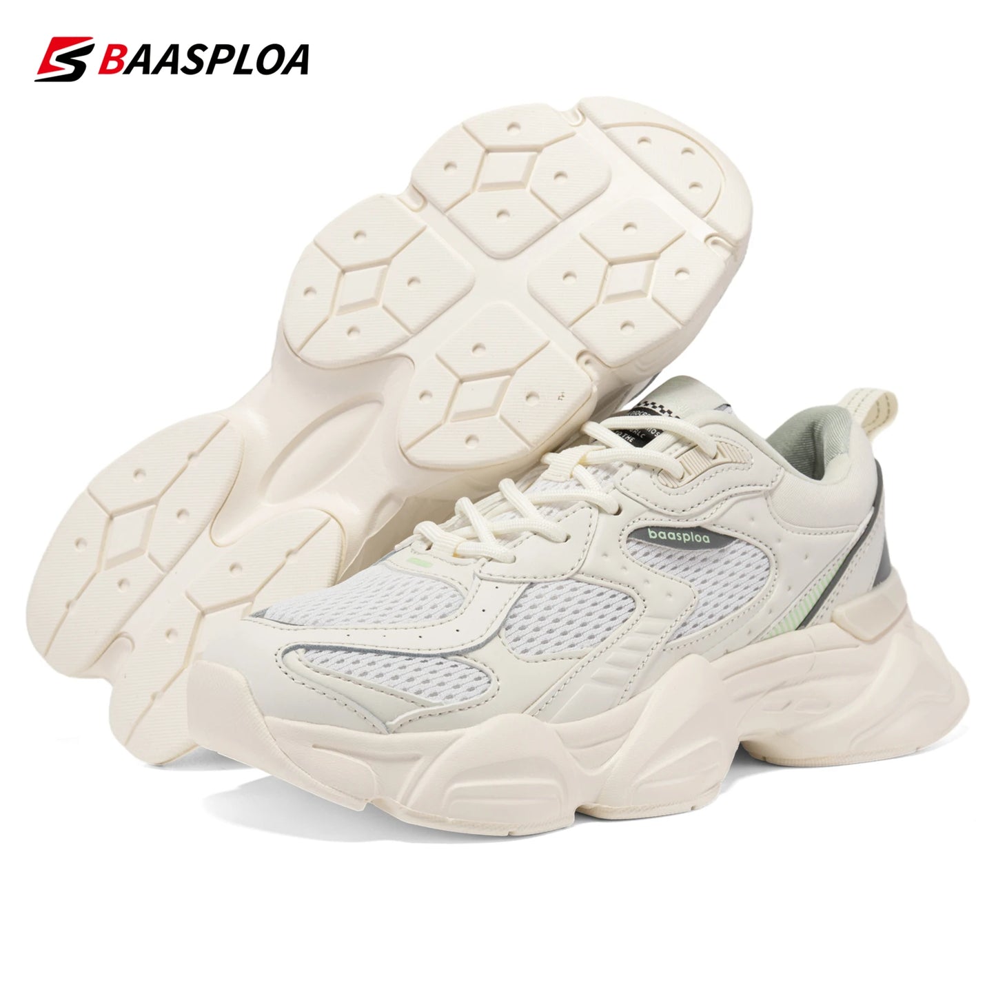 Women Running Shoes Leather Sneakers Lace Up Outdoor Shoes Antiskid Sport Tennis Lightweight Female Walking Shoes