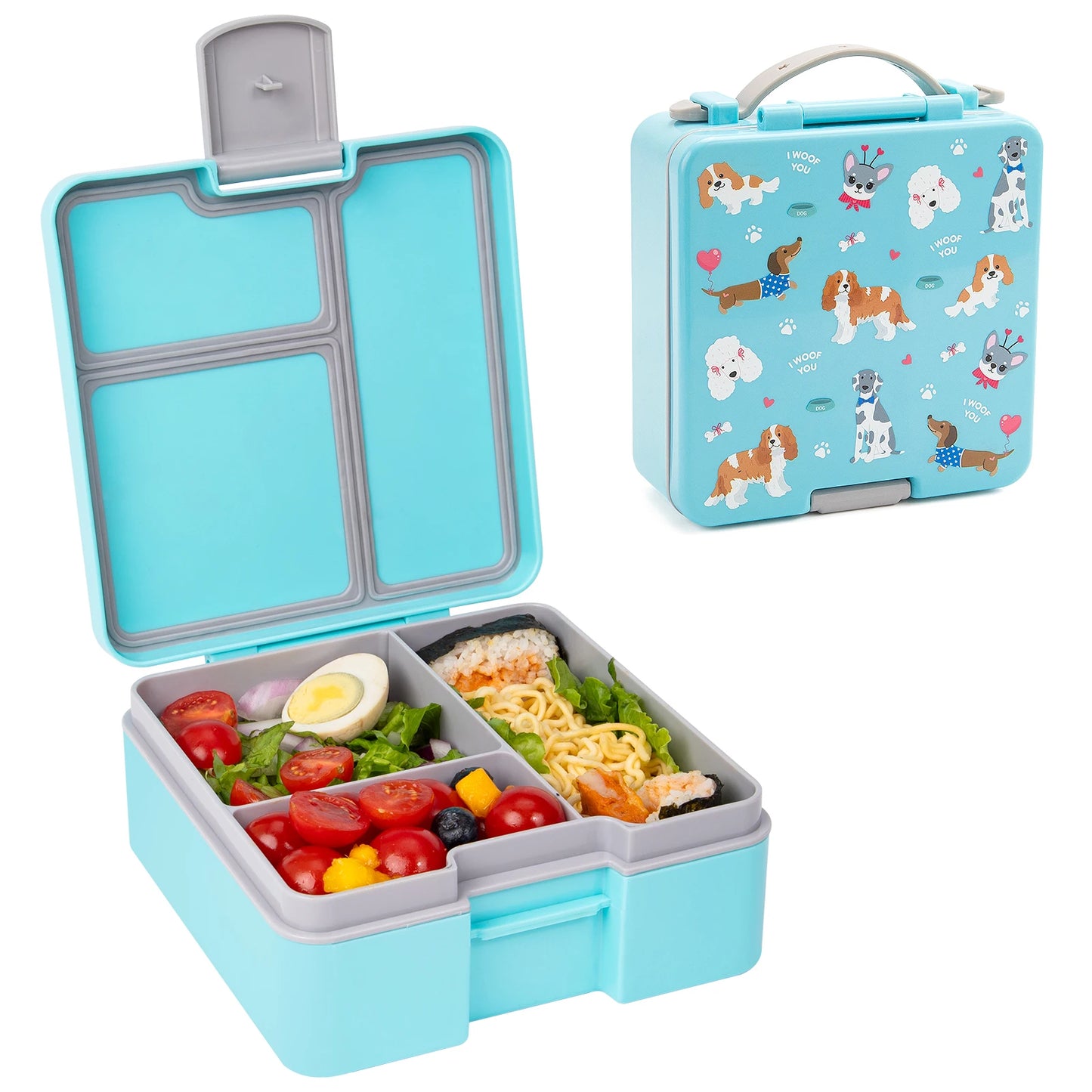 Adorable Leakproof Bento Lunch Box – Microwavable, Divided – For Kids, Teens, and Adults