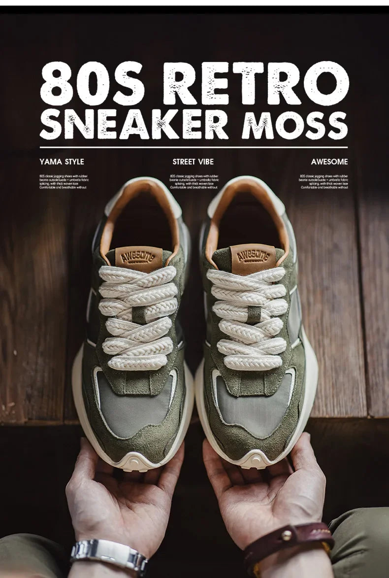 Maden Sports Jogging Sneakers for Men – Versatile, Comfortable, Breathable Casual Shoes with Rubber Sole for Spring and Fall