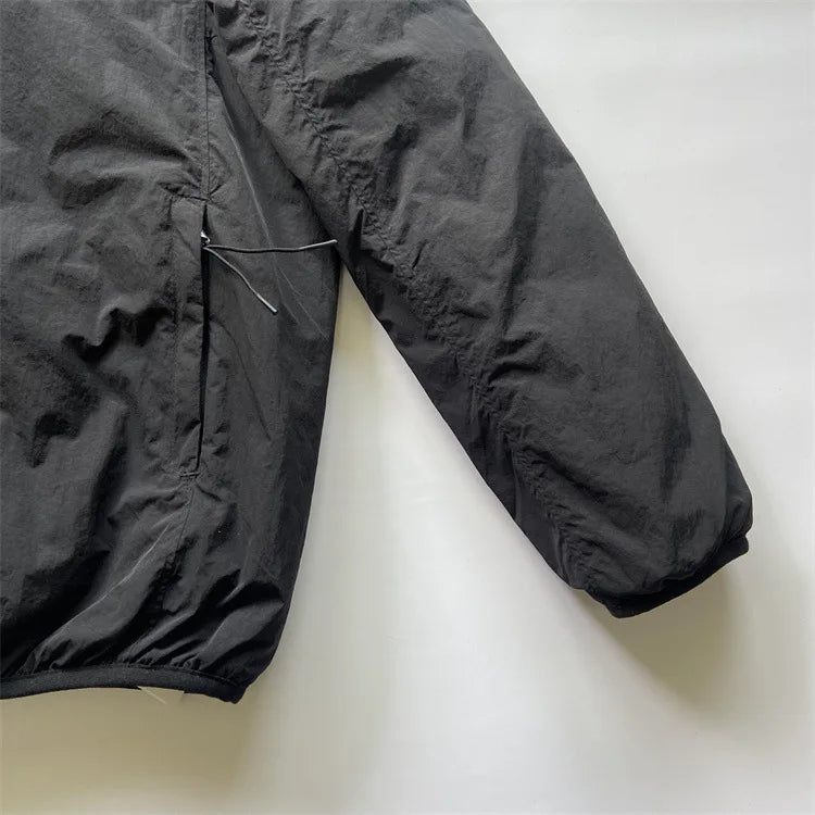 Y2K  men's winter casual hooded windproof cotton clothing youth trendy brand warm cardigan zipper jacket cotton jacket