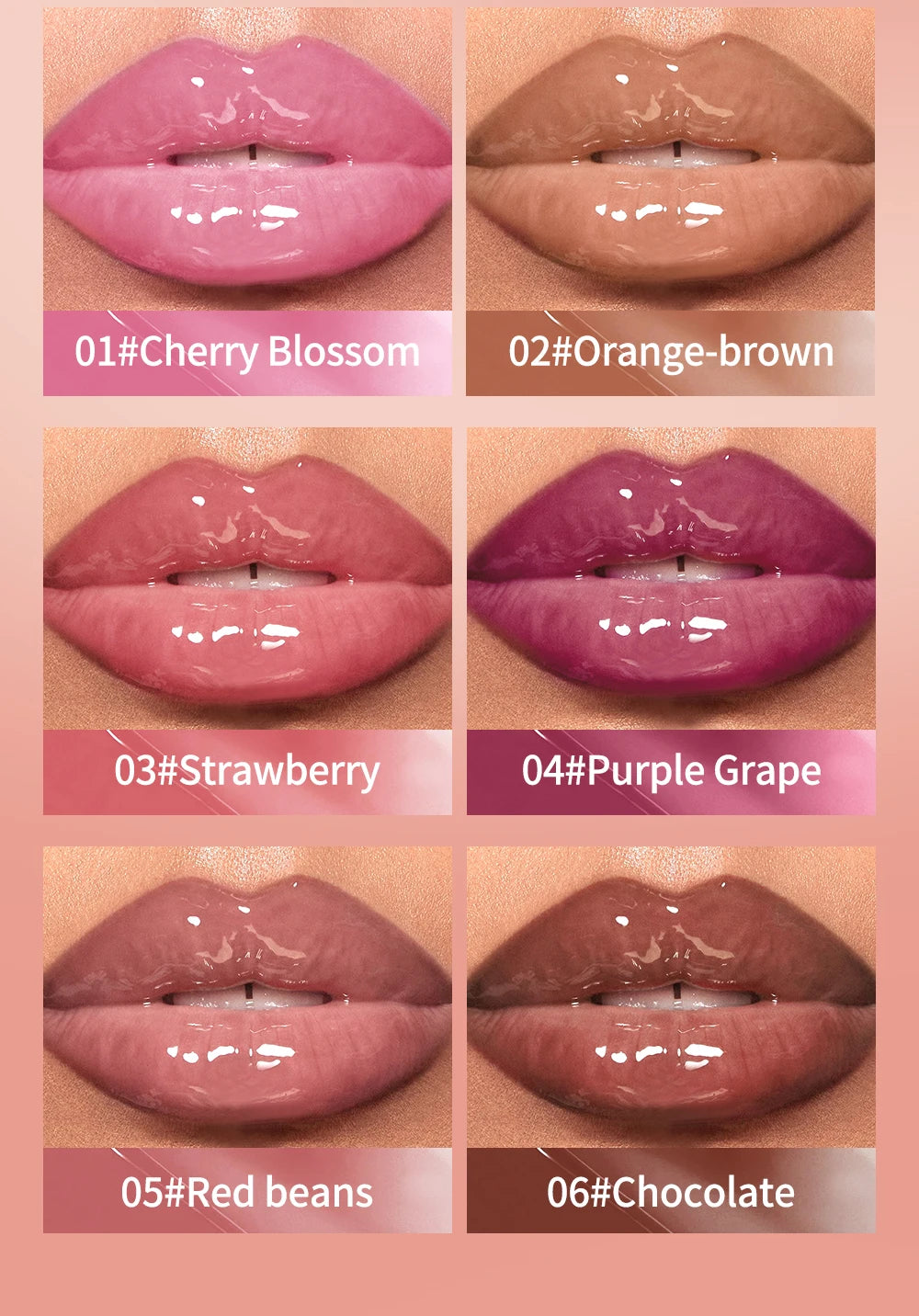 QIBEST Moisturizing Lip Gloss – Waterproof, Long-Lasting, and Easy to Apply
