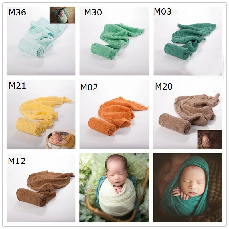 Newborn Photography Props Wrap Baby Blanket Soft Stretchable Cotton Swaddling Backdrop Babies Accessories
