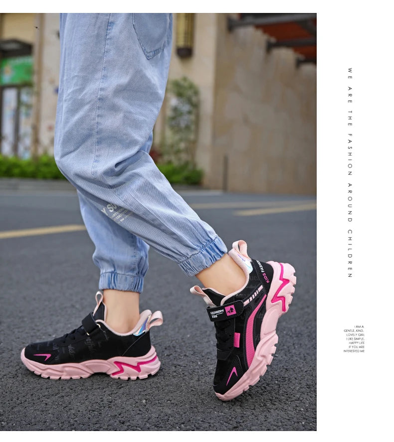 Princess Casual Sneaker Soft Comfortable Waterproof Anti-Slippery Kids Girl Trend Sport Shoes