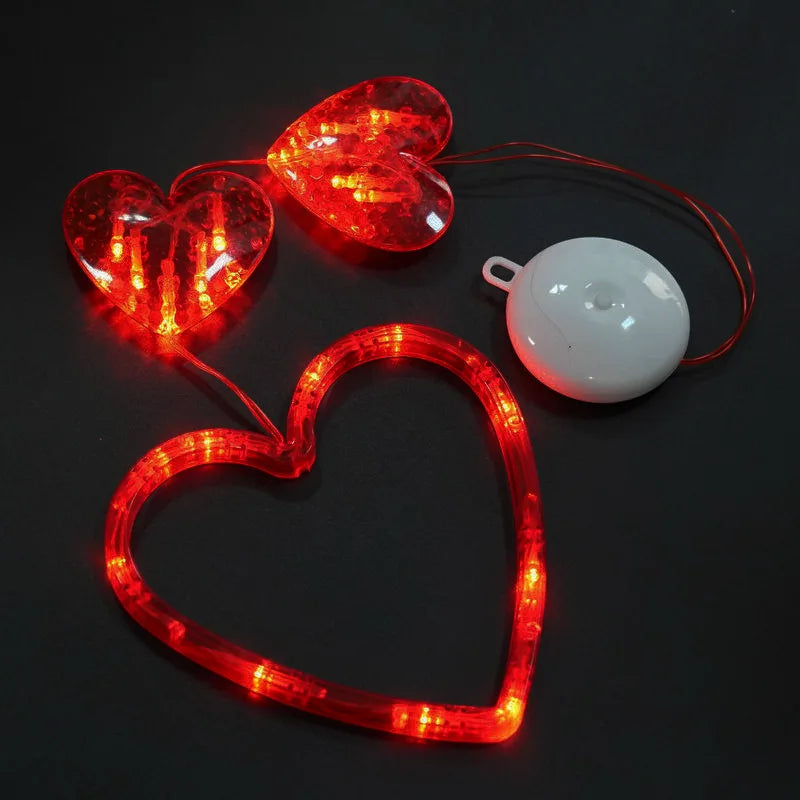 Heart-Shaped LED Window Light with Timer – Valentine’s Day Hanging Decoration