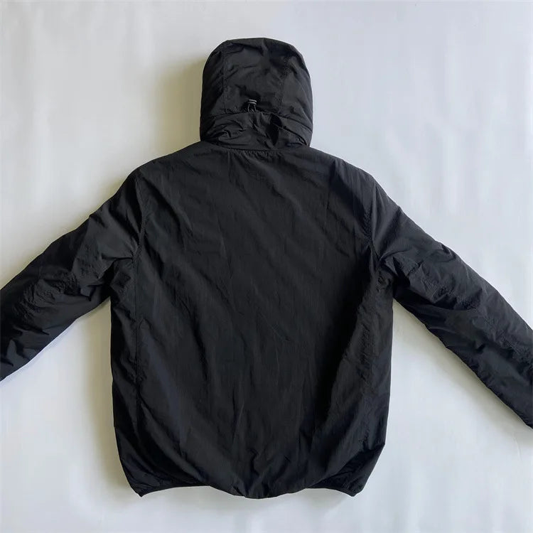 Y2K  men's winter casual hooded windproof cotton clothing youth trendy brand warm cardigan zipper jacket cotton jacket