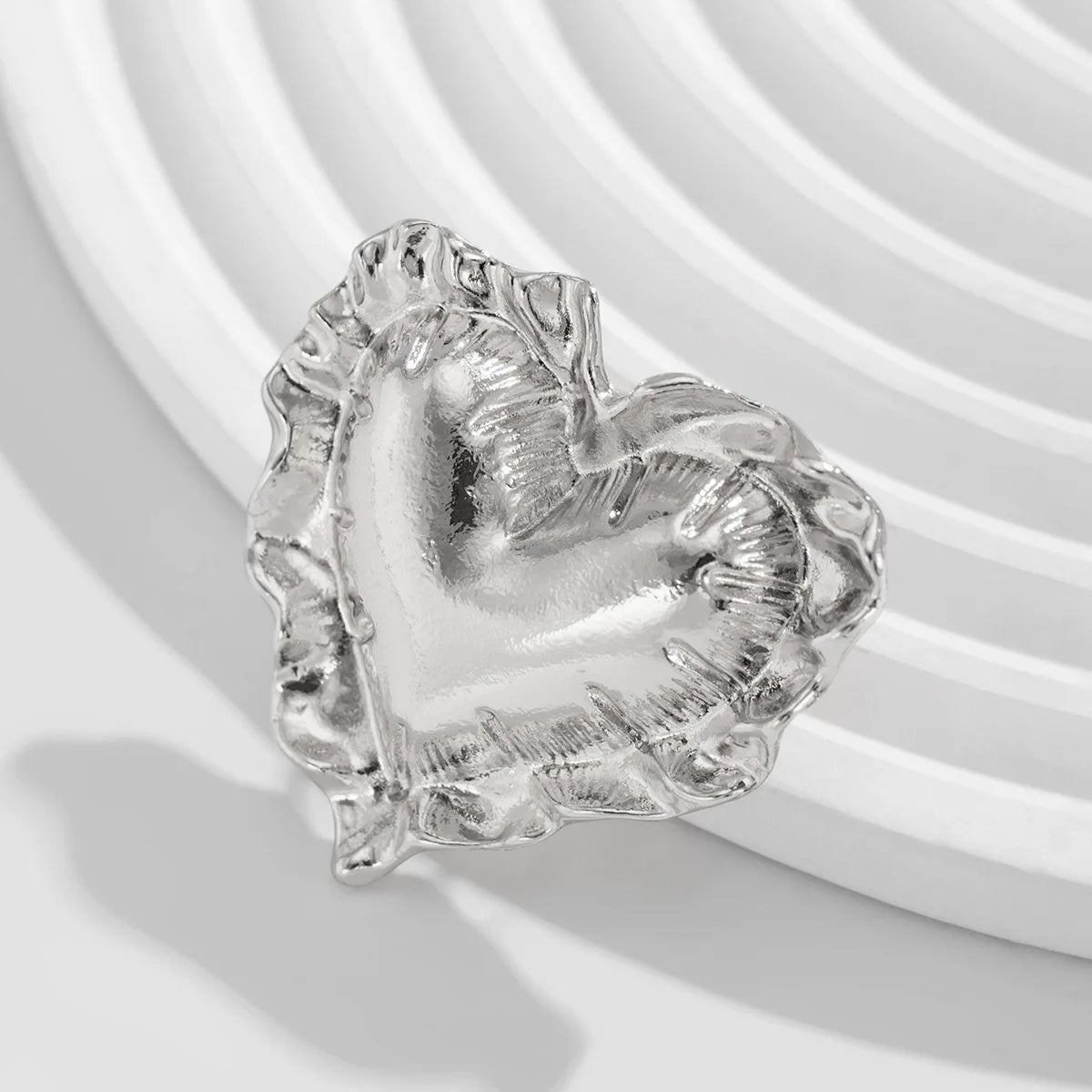 KMVEXO Punk Sweet Cool Pearl Big Heart Moon Open Rings Women Girls Fashion Punk Gold Silver Color Beads Knuckle Joint Rings