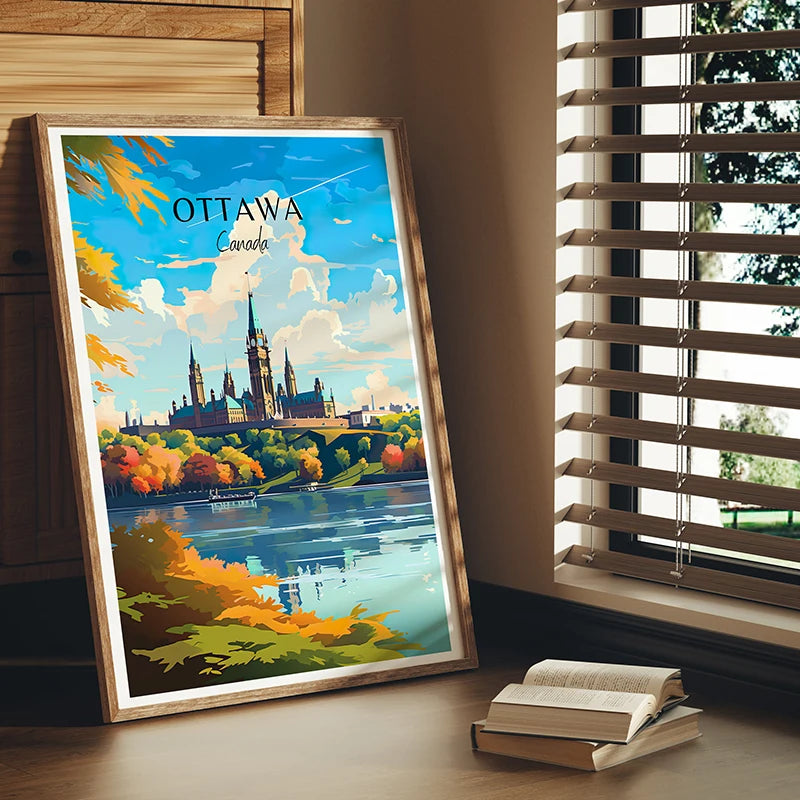 Ottawa Niagara Falls Vancouver Whistler Toronto Travel Poster Canada Canvas Painting Wall Art Picture for Living Room Home Decor