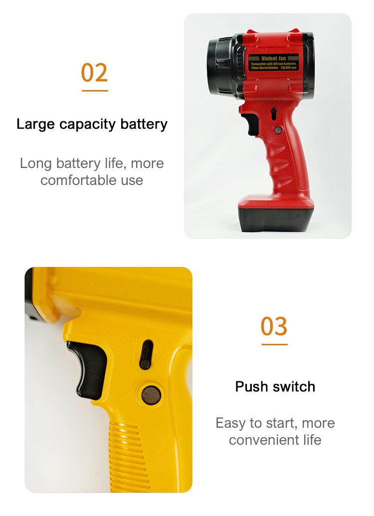 Cordless Air Jet Blower | Compatible with D-Line / M-Line Batteries | Pro Dust & Debris Cleaner