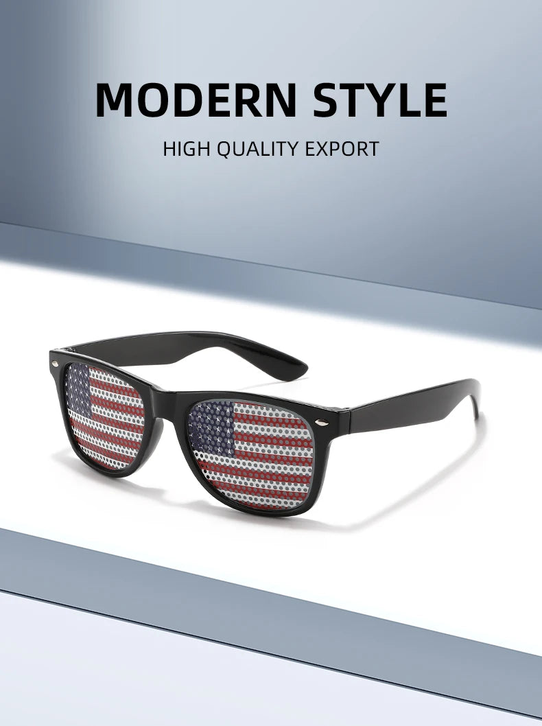 8PCS HD Vision Flag Sunglasses – Football Fan Sports Party Eyewear