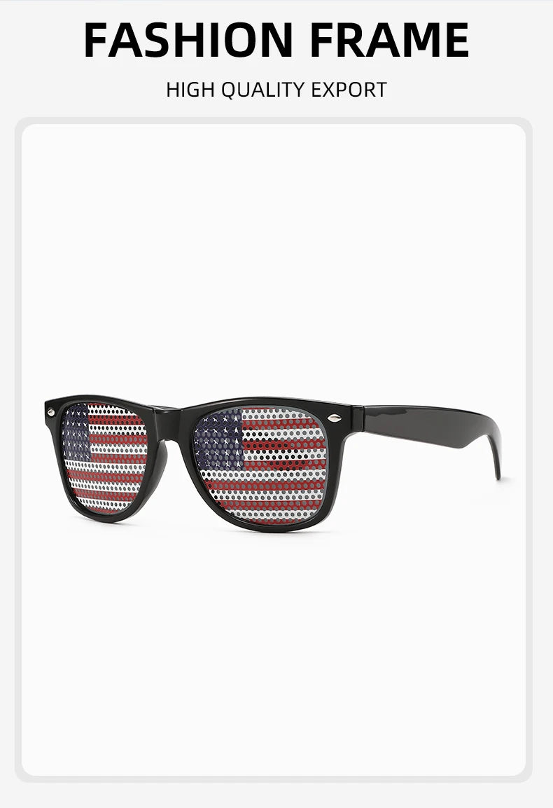 8PCS HD Vision Flag Sunglasses – Football Fan Sports Party Eyewear