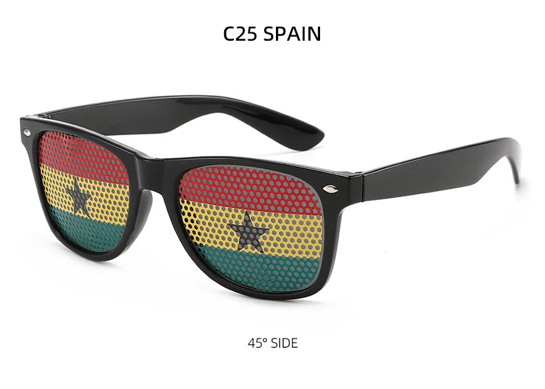 8PCS HD Vision Flag Sunglasses – Football Fan Sports Party Eyewear