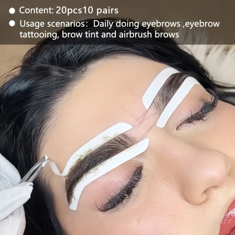 20/50pcs Disposable Eyebrow Design Stencil Airbrush Auxiliary Sticker for Eyebrow Tint Elegant Brows Shaping
