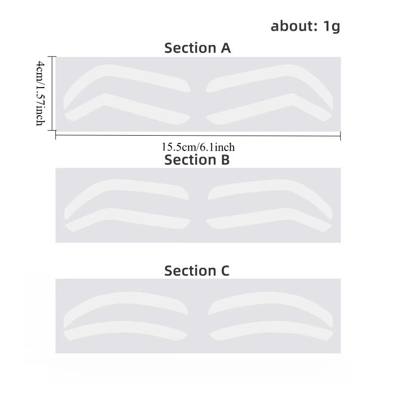 20/50pcs Disposable Eyebrow Design Stencil Airbrush Auxiliary Sticker for Eyebrow Tint Elegant Brows Shaping