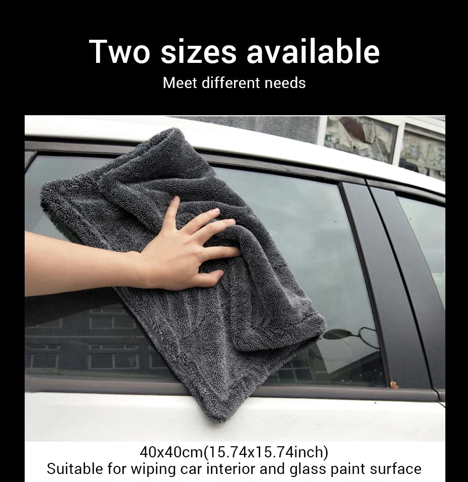 1200 GSM Microfiber Car Wash Towel – Double-Sided, Super Absorbent