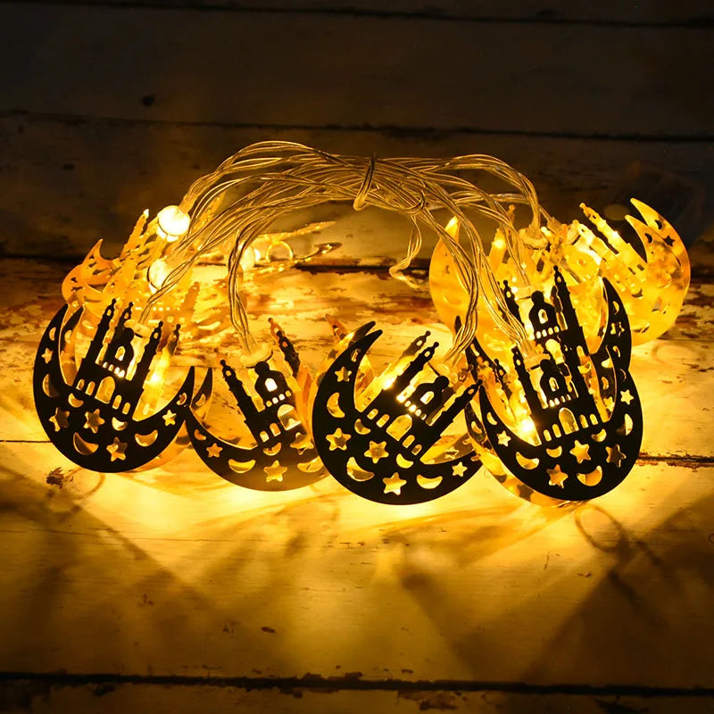 Ramadan & Eid LED Lantern String Lights – Decorative Hanging Lights for Home, Party & Festival Decor
