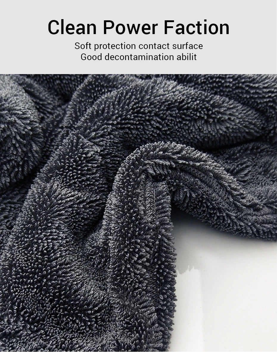 1200 GSM Microfiber Car Wash Towel – Double-Sided, Super Absorbent