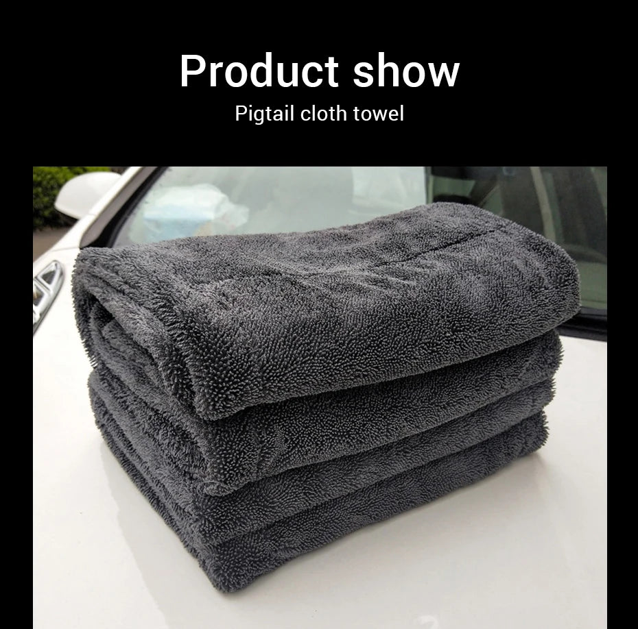 1200 GSM Microfiber Car Wash Towel – Double-Sided, Super Absorbent