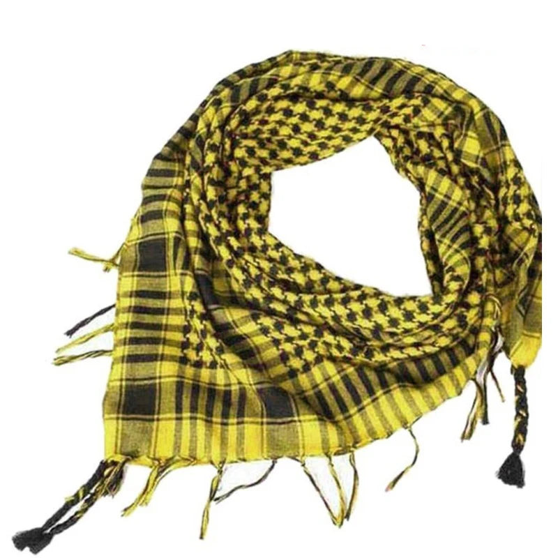 Summer Breathable Man Women Tactical Arab Scarf Fashion Outdoor Lightweight Hijab Scarf Spring Army Plaid Head Scarf Keep Warm