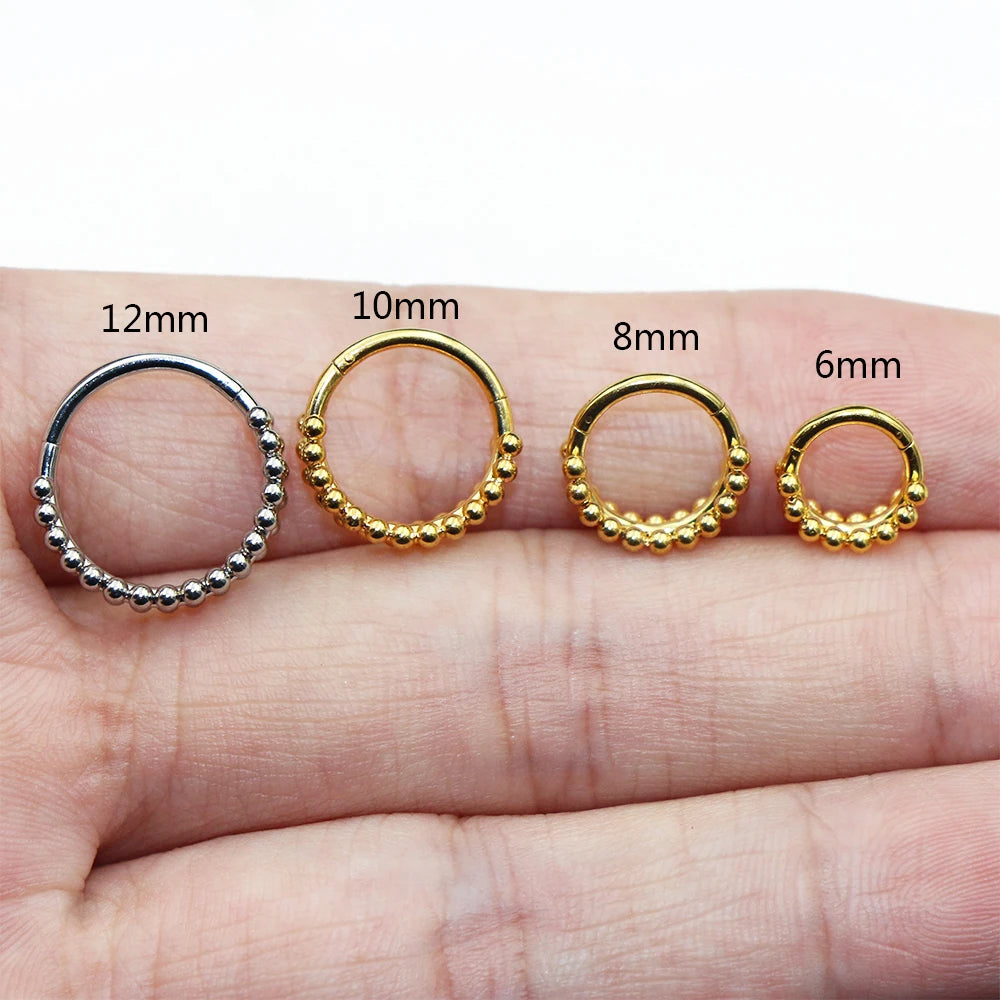 316L Stainless Steel Bee Piercing Jewelry, Clicker Earring for Conch, Tragus, Helix, Daith & Nose – Women’s Body Piercing