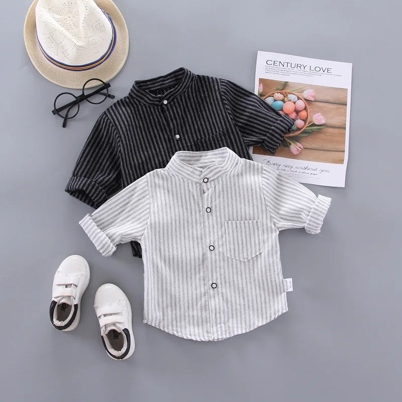 DIIMUU Spring and Autumn Kids' Cotton Shirt for Boys and Toddler Girls – Children’s Blouse for Infants and Kids (1-5 Years)