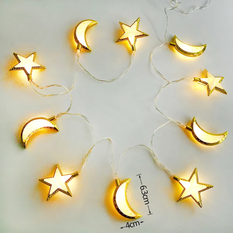 Ramadan & Eid LED Lantern String Lights – Decorative Hanging Lights for Home, Party & Festival Decor