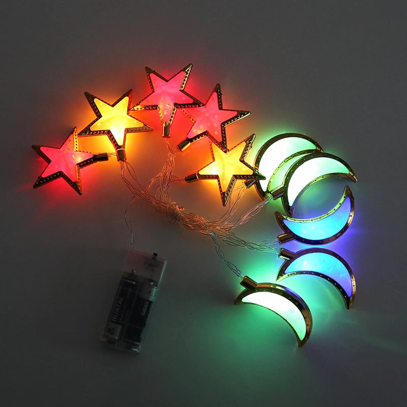 Ramadan & Eid LED Lantern String Lights – Decorative Hanging Lights for Home, Party & Festival Decor