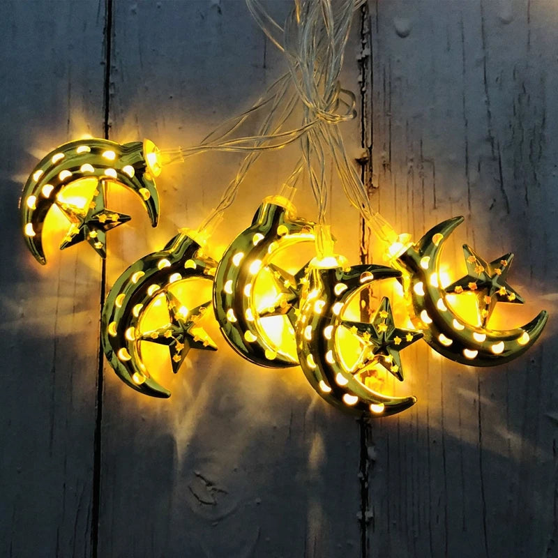 Ramadan & Eid LED Lantern String Lights – Decorative Hanging Lights for Home, Party & Festival Decor