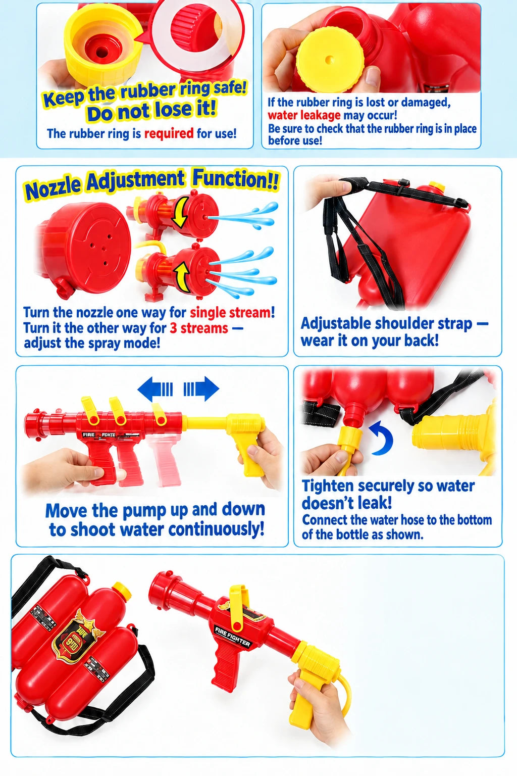 Kids' Firefighter Costume Set