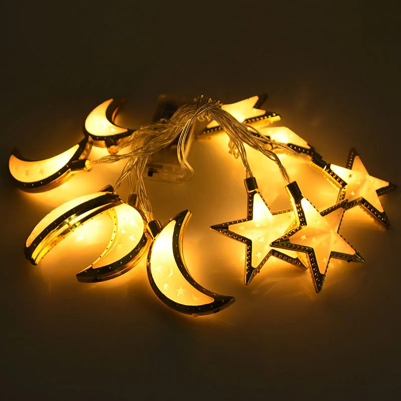 Ramadan & Eid LED Lantern String Lights – Decorative Hanging Lights for Home, Party & Festival Decor