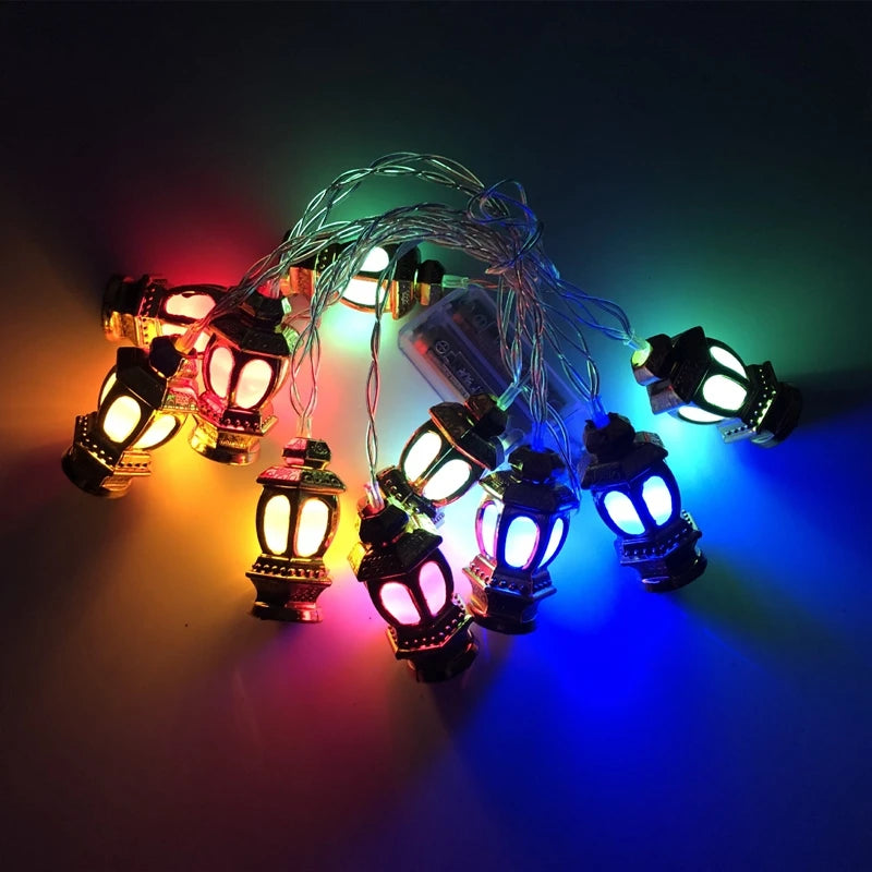 Ramadan & Eid LED Lantern String Lights – Decorative Hanging Lights for Home, Party & Festival Decor