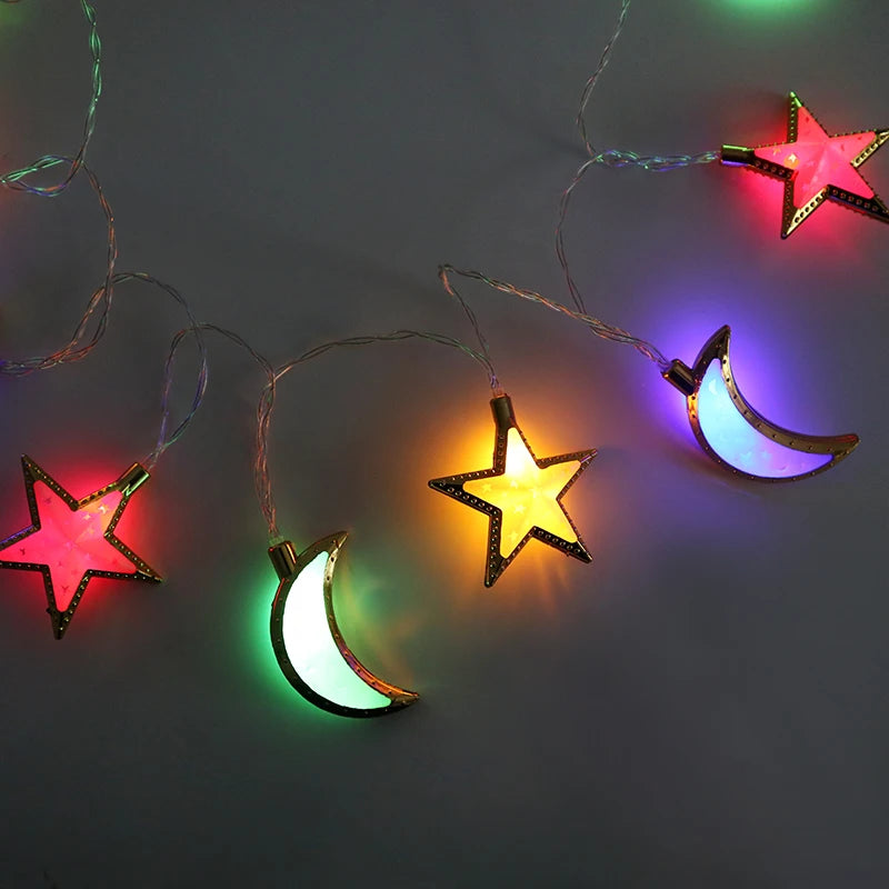 Ramadan & Eid LED Lantern String Lights – Decorative Hanging Lights for Home, Party & Festival Decor