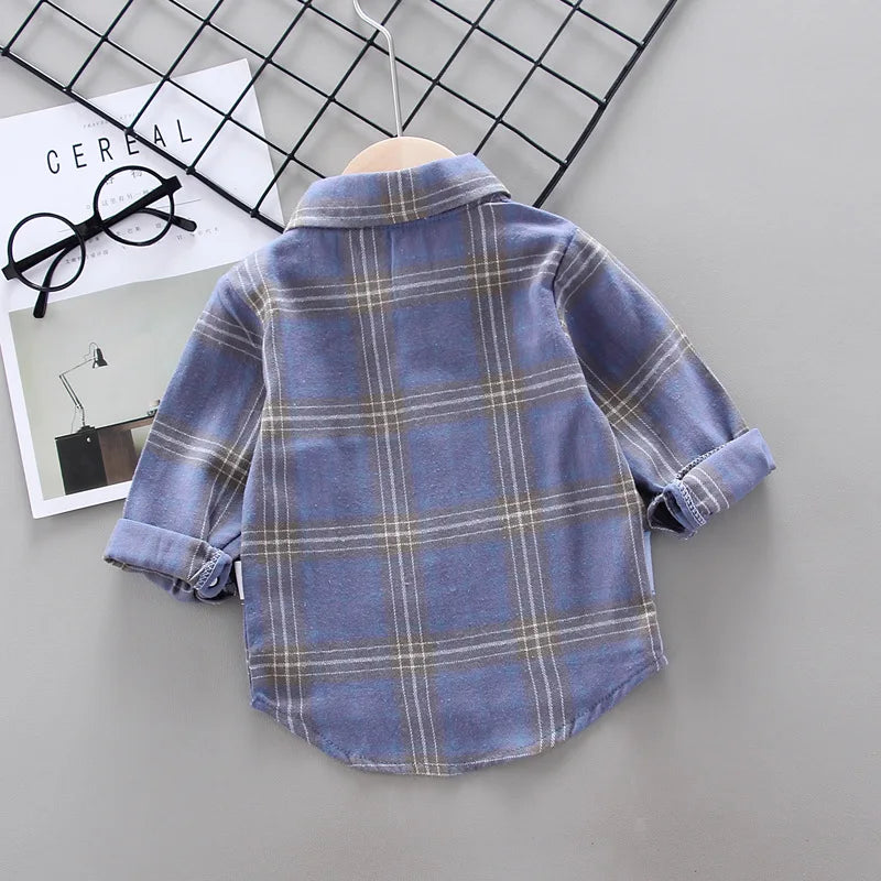 DIIMUU Spring and Autumn Kids' Cotton Shirt for Boys and Toddler Girls – Children’s Blouse for Infants and Kids (1-5 Years)
