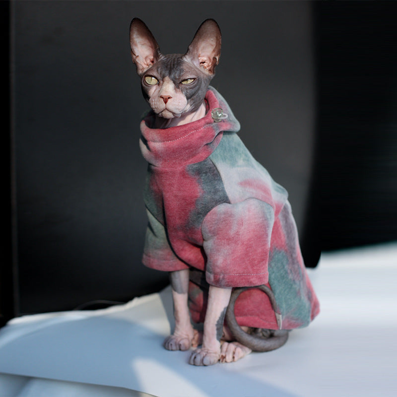 Fleece-Lined Cat & Small Dog Hoodie — Warm Autumn Winter Pet Jacket