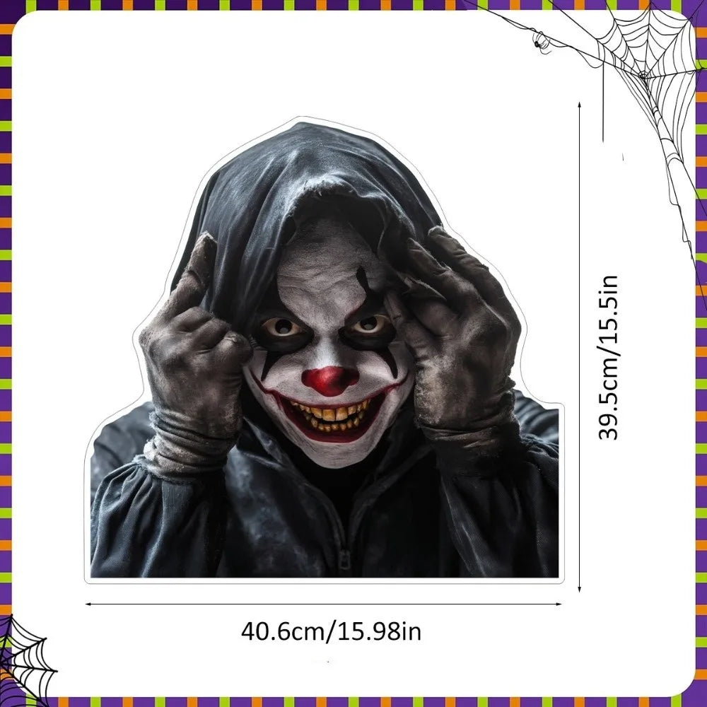 Halloween Spooky Face Static Window Cling