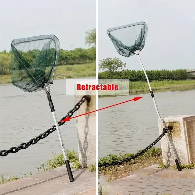 Foldable Fishing Landing Net – Ultra-Light Aluminum Alloy Telescopic Handle