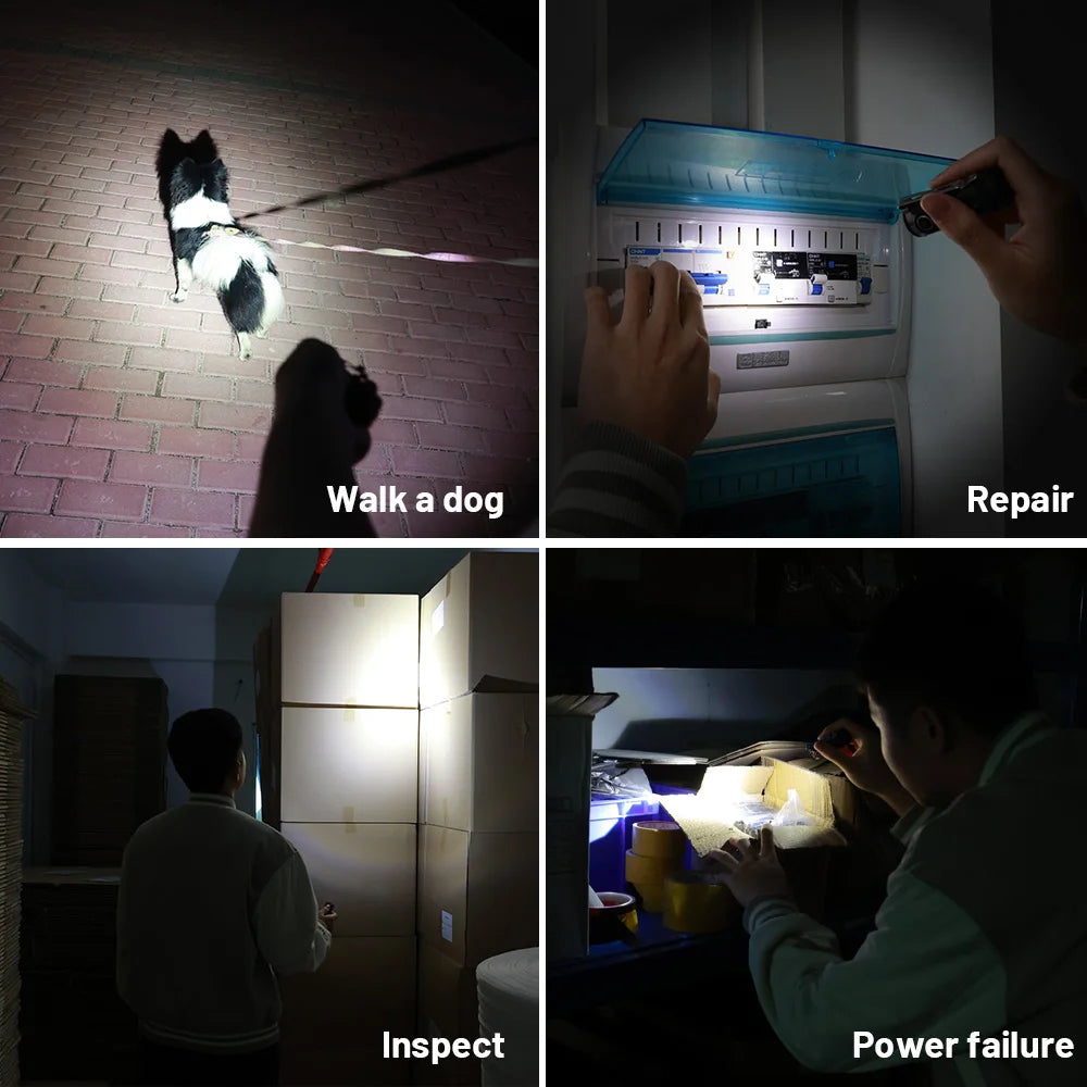 SC13 519A 5000K Mini LED Flashlight – 1100 Lumens, Rechargeable, Magnetic Base