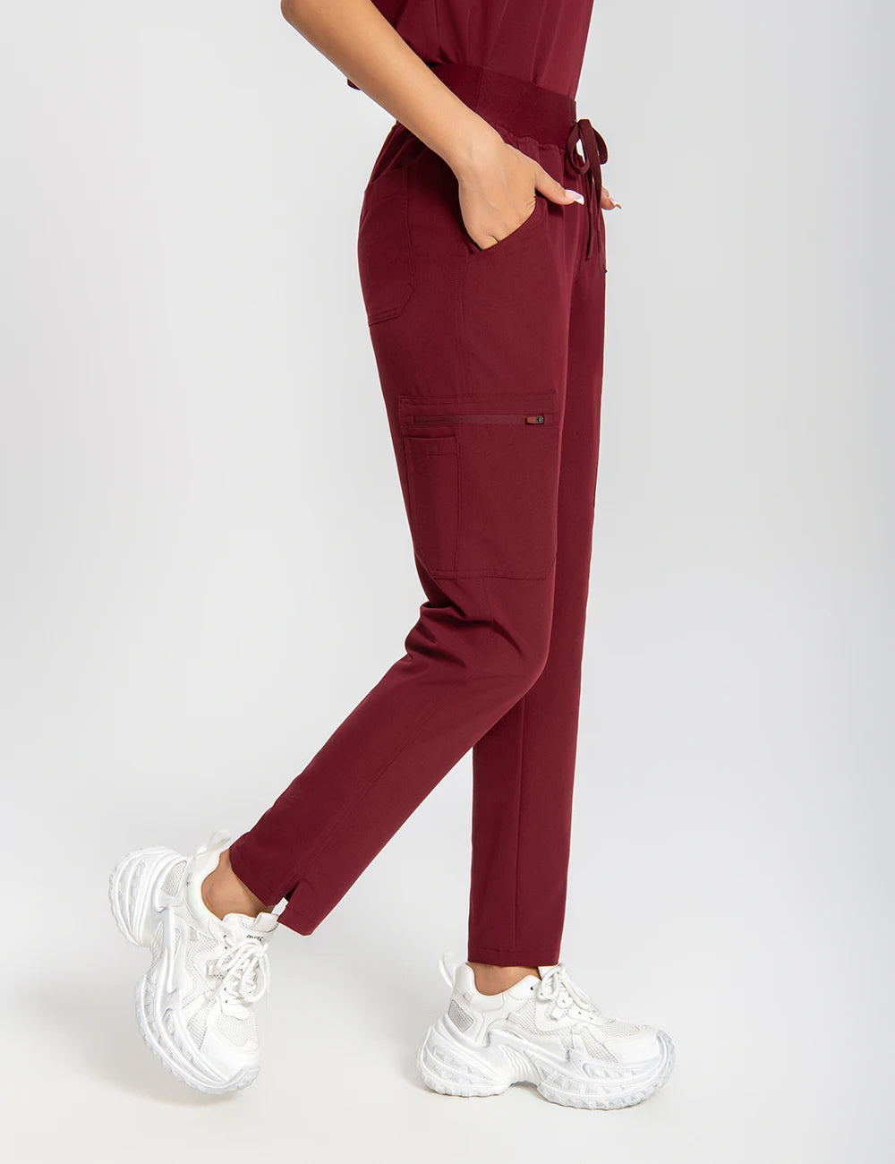 Women’s Antibacterial Scrubs Set – Soft V-Neck Top & Wrinkle-Resistant Pants