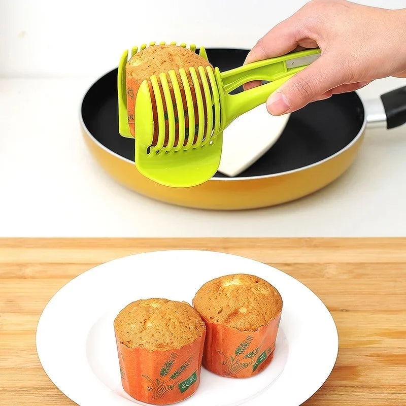 Galavilly Handheld Tomato and Lemon Slicing Guide, Fruit and Vegetable Holding Clip for Kitchen Food Prep