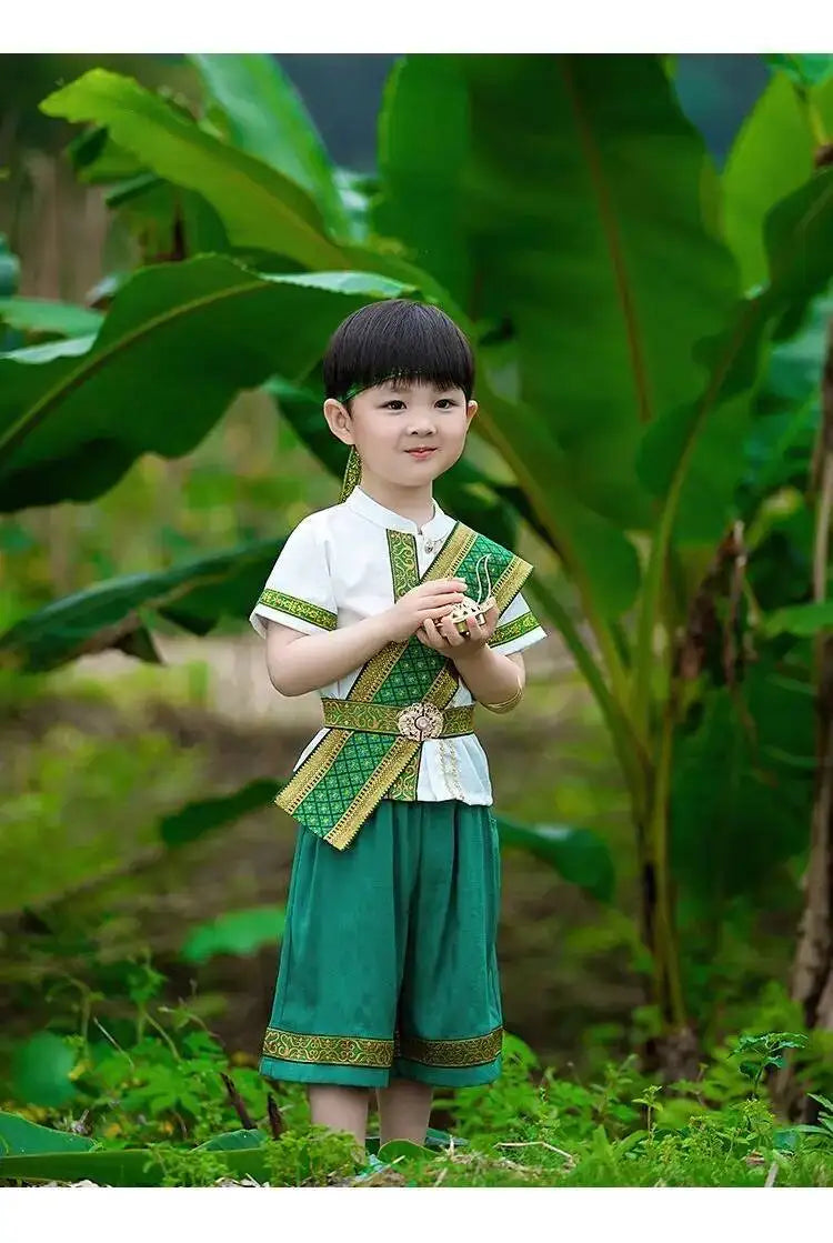 Boys’ Dai Ethnic Clothing Set – Traditional Children’s Costume for Festivals, Cultural Wear & Celebrations