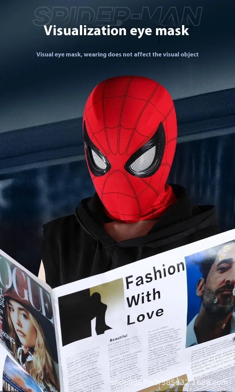 Marvel Miles Morales Spider-Man Moving Eyes Electronic Mask – 1:1 Cosplay Headgear with Remote Control
