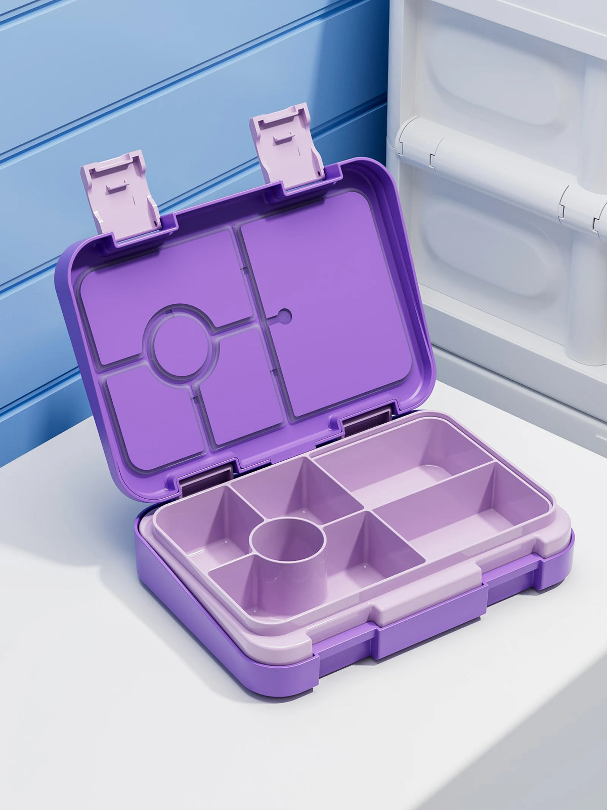 Cartoon Printed Microwavable Bento Lunch Box with 5 Compartments