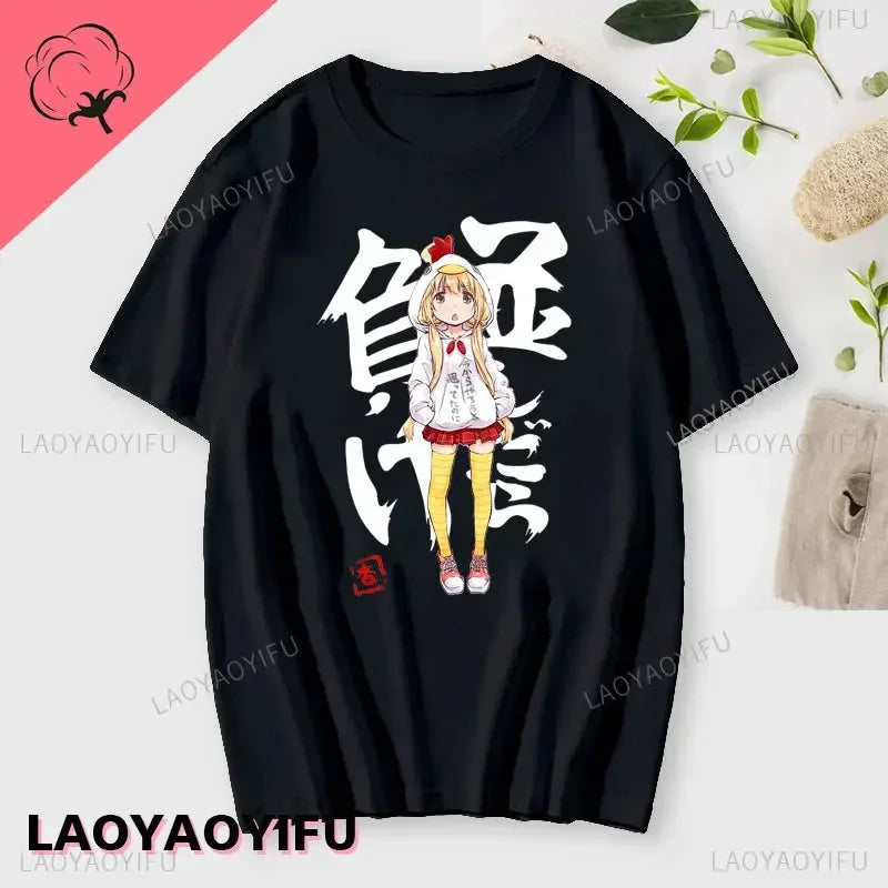 Anzu Futaba Version T-Shirt 2025 New Kawaii Anime Cotton T-shirt Tees for Men Funny cartoon Otaku T-shirt