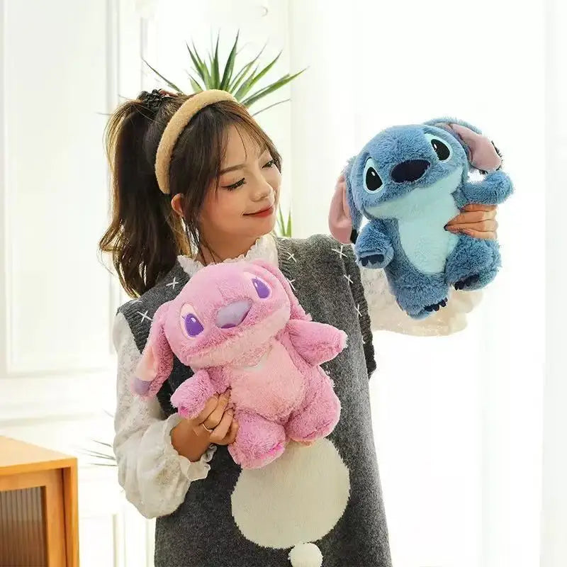 Anime Stitch Plush Hot Water Bottle, Extra Large Soft Hand Warmer, Cozy Winter Heating Bag Gift